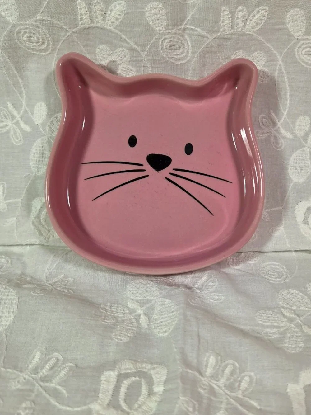 Whisker City Pink Cat Dish